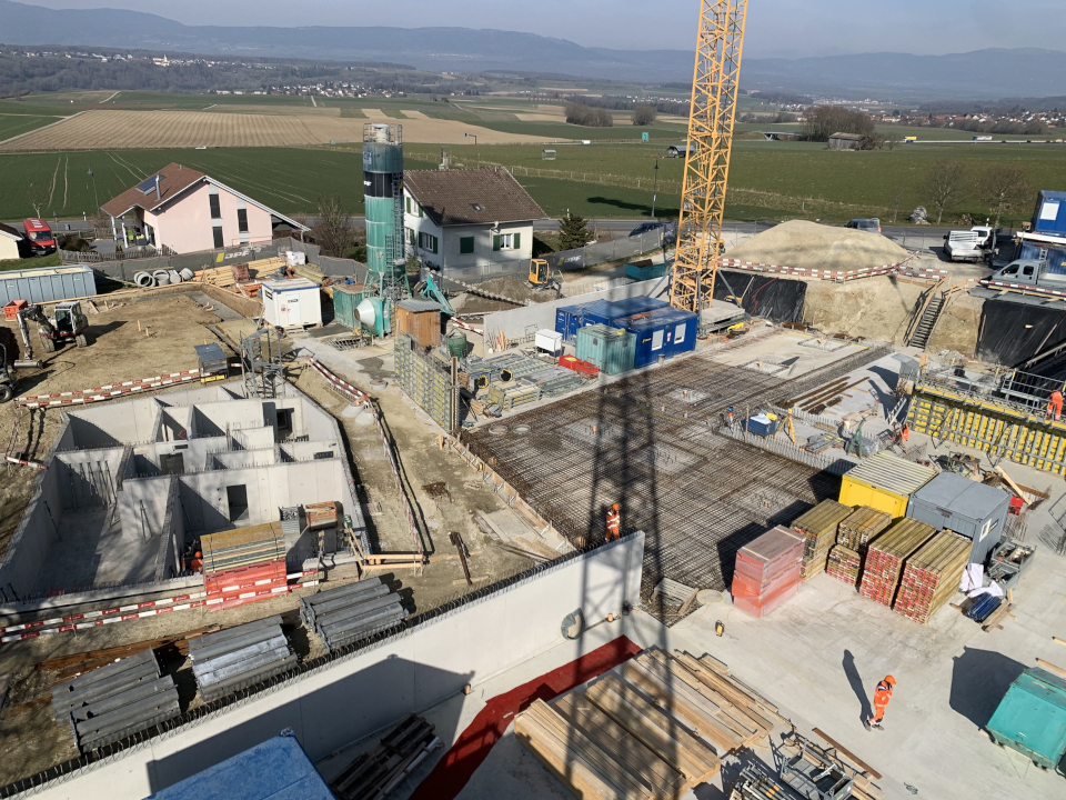 Vue aérienne - Avancement chantier